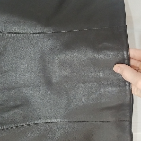 Genuine Smooth Sheep Napa  Dark Brown Leather Vest - Picture 7 of 8